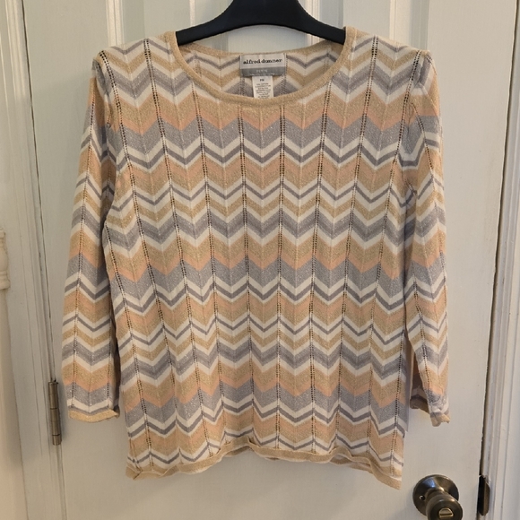 Alfred Dunner Tops - NWOT Chevron Sparkle Top